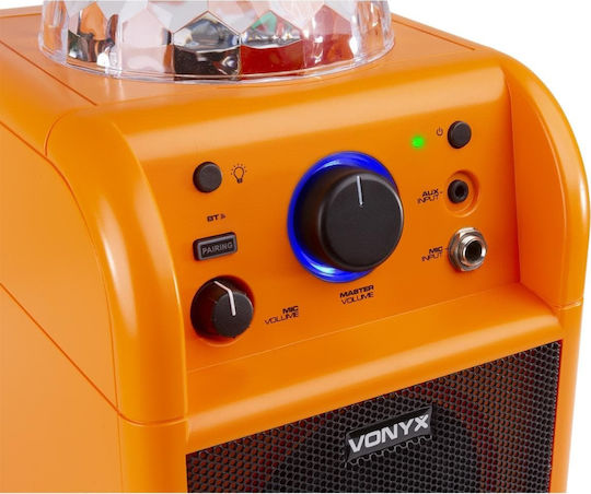 Vonyx Boxă Karaoke Cu Microfon Cu Fir Și Efecte De Iluminare SBS50 178.348 Portocalii