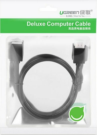 Ugreen HD107 HDMI 1.4 High Speed 1080p 120Hz Cable HDMI male - HDMI female 0.5m Μαύρο