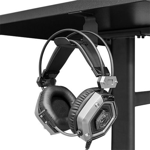 White Shark Mohawk Desk Mounted Headphone Stand Black