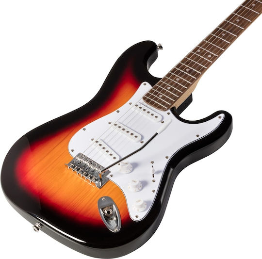 Soundsation Rider S Elektrische Gitarre Stratocaster mit SSS Tonabnehmerkonfiguration Standard
