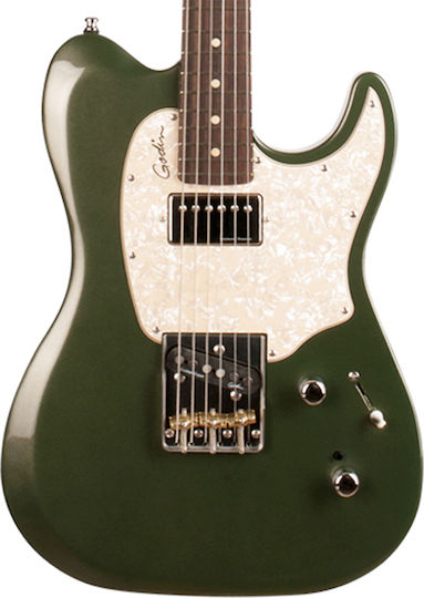 Godin Stadium '59 Electric Guitar Single cut with SS Pickup Configuration Desert Green Rn with Case