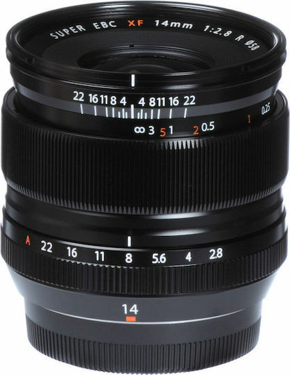 Fujifilm Crop Φωτογραφικός Φακός Fujinon XF14mm F2.8 R Wide Angle για Fujifilm X Mount Μαύρος