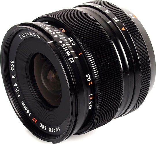 Fujifilm Crop Φωτογραφικός Φακός Fujinon XF14mm F2.8 R Wide Angle για Fujifilm X Mount Μαύρος