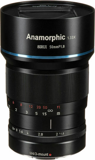 Sirui Crop Camera Lens Anamorphic 50mm f/1.8 Standard Zoom for Sony E Mount Black