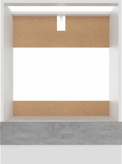 Lower Oven Cabinet Grey Concrete 60x46x81.5pcs
