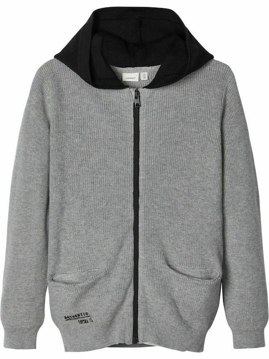 Name It Kids Cardigan Hooded Gray