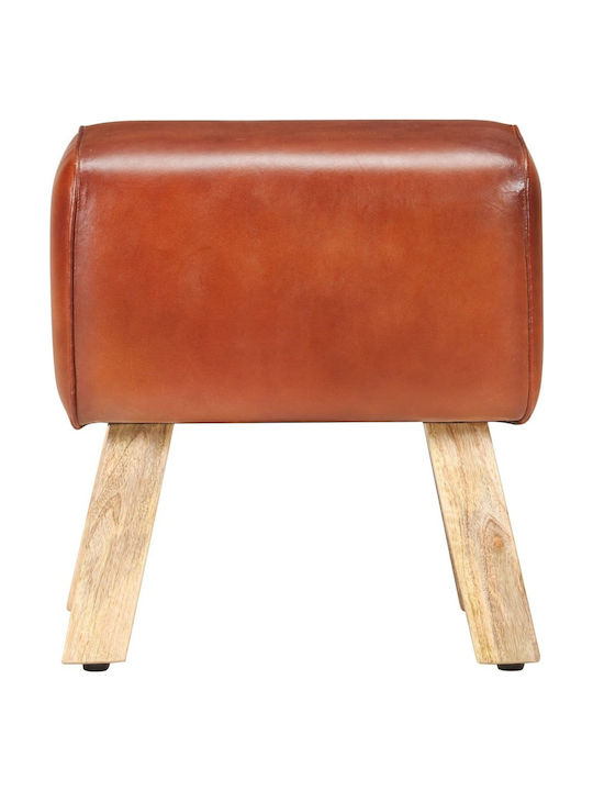 Stool For Living Room Leather Coffee 38x25x45cm