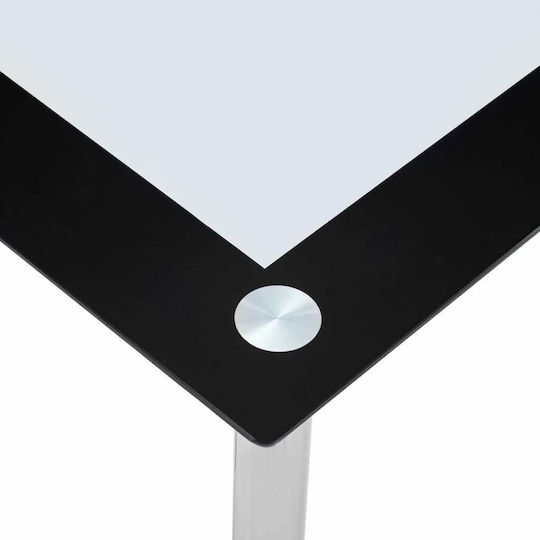Tisch Speisesaal mit Glasoberfläche Black - Transparent 120x60x75cm