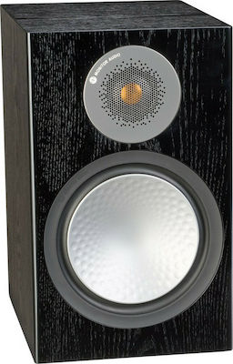 Monitor Audio Silver 100 Hi-Fi Lautsprecher Buch selbst 120W 2 Anzahl von Fahrern B23xT30xH37.5cm. Schwarz / Eichenbaum