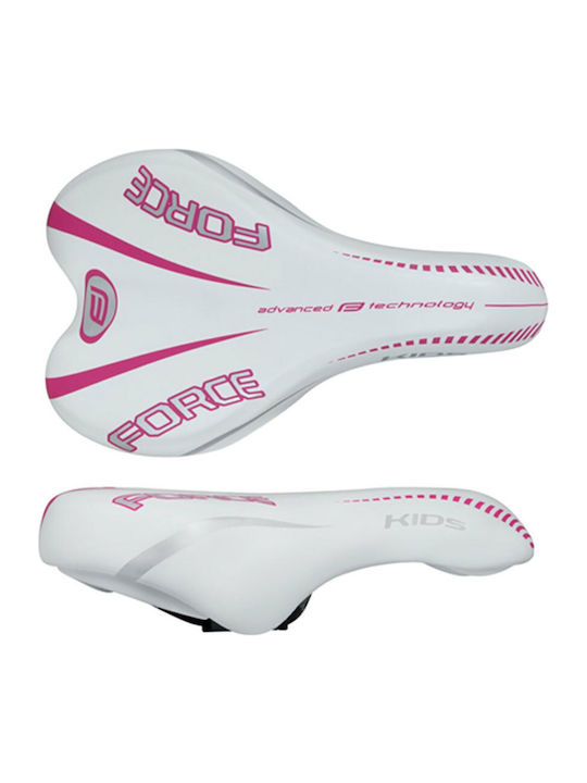 Force Free Kids White Bicycle Saddle Childhood