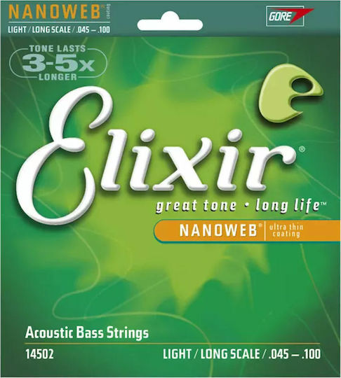 Elixir Nanoweb Set Corzi Pentru Bas 45 - 100