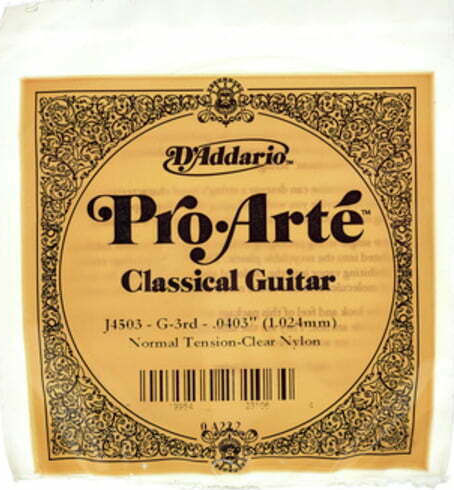 Daddario Classical Singles Μονή Χορδή Nylon Κλασικής Κιθάρας 40.3" Normal Tension G (Sol)