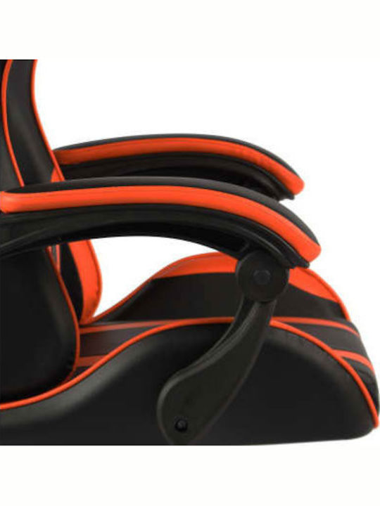 vidaXL Racing Геймърски стол с подлакътник Black/Orange Stripes