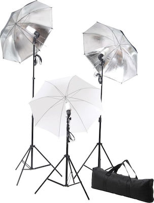 vidaXL Lighting Kit Κιτ Φωτισμού Φωτογραφικού Στούντιο με Φώτα και Φόντο