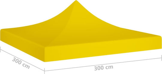vidaXL Pavillonabdeckung Gelb mit PVC-Beschichtung 3x3m
