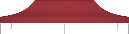 vidaXL Pavillonabdeckung 270gr/m² Burgundisch mit PVC-Beschichtung 6x3m