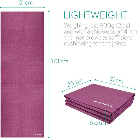 Navaris Exercise Mat Purple (173x61x0.4cm)