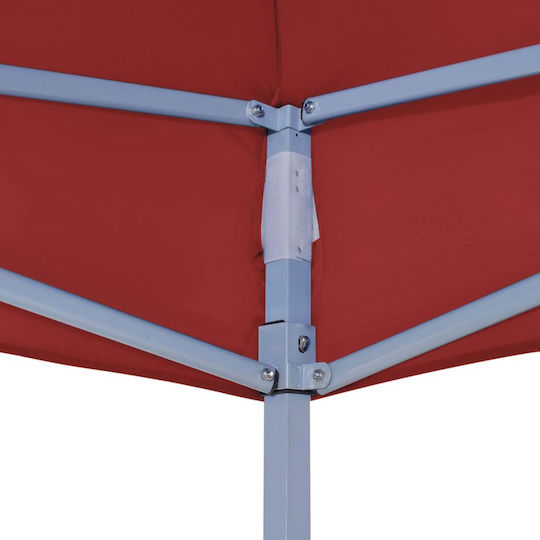 vidaXL Acoperiș pentru foișor Burgundy cu acoperire PVC 3x3m
