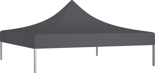 vidaXL Acoperiș pentru foișor Negru cu acoperire PVC 2x2m