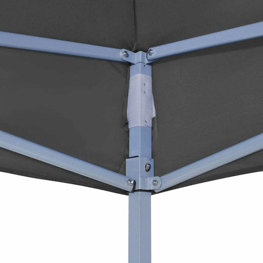 vidaXL Acoperiș pentru foișor Negru cu acoperire PVC 2x2m