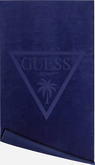 Guess Beach Towel Cotton Blue 180x100cm.