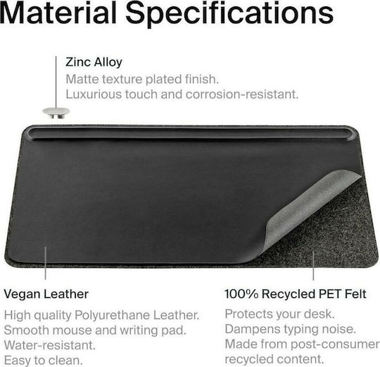 Orbitkey Σουμέν Διπλό Πλαστικό Μatt Medium Μαύρο 68x37cm