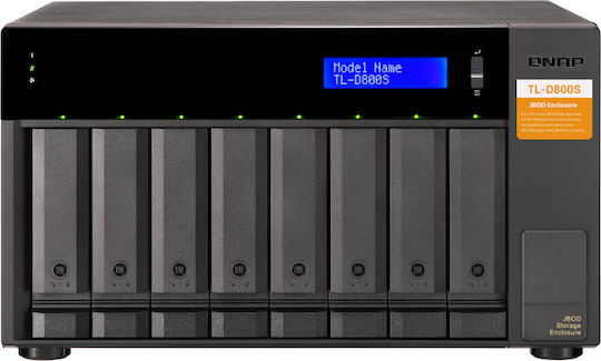 QNap Θήκη για 8 Σκληρούς Δίσκους 3.5" SATA III με σύνδεση Mini SAS