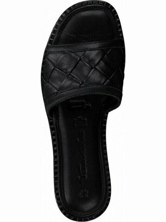 Leather Women's Flat Sandals Anatomic in Black Color