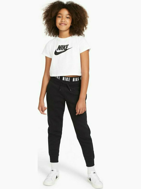 Kids' Crop Top Short Sleeve White Futura