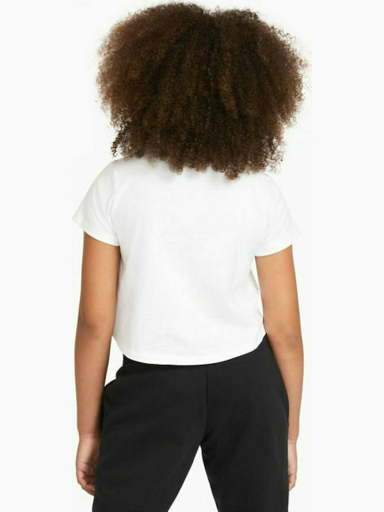 Kids' Crop Top Short Sleeve White Futura