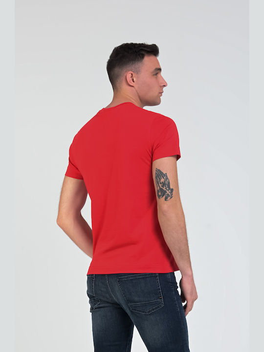 Emporio Armani Ανδρικό T-shirt Κόκκινο Μονόχρωμο