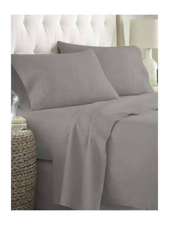 Sunshine Sheet Sets King Size 260x270cm. Cotton Feelings 107 Dark Grey 4pcs