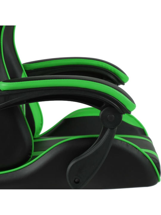 vidaXL 20529 Καρέκλα Gaming Δερματίνης με Υποπόδιο Πράσινη