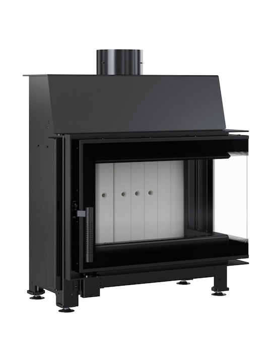 Kratki Simple S P BS Ενεργειακό Τζάκι Κασέτα Ξύλου 7kW Δεξιά Γωνία με Ανοιγόμενη Πόρτα