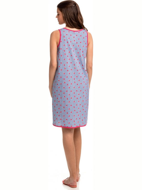 Vamp Nightgown Maternity & Nursing Blue