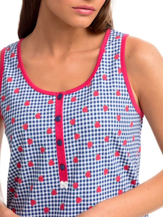 Vamp Nightgown Maternity & Nursing Blue
