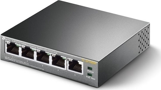 TP-LINK TL-SF1005P v2 Unmanaged L2 Switch με 5 Θύρες Ethernet