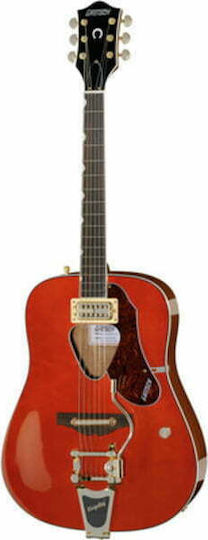 Gretsch Полуакустичен Китара G5034TFT Rancher Bigsby Savannah Sunset Червено