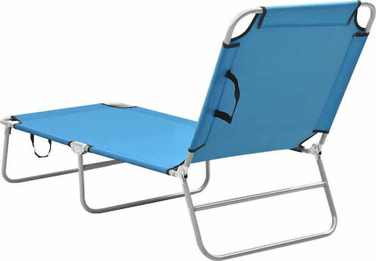 vidaXL Strandliegen Hellblau Faltbar 189x58x27cm. 1Stück