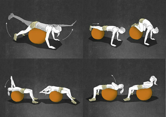 Blackroll Gymball Μπάλα Pilates 65cm , 1.8kg σε Μαύρο Χρώμα