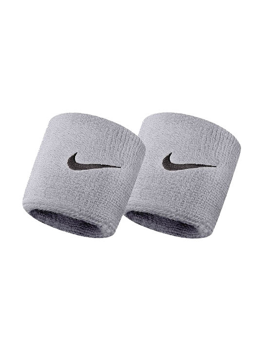Nike Swoosh Athletic Wristbands Gray