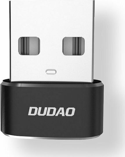 Dudao L16AC Конвертор USB-A мъжки към USB-C женски Черен 1бр