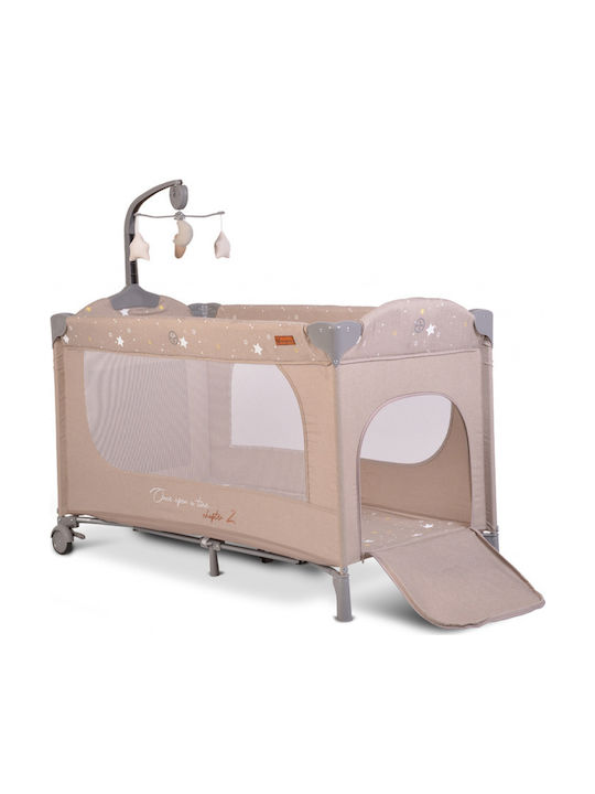 Cangaroo Once Upon A Time Playpen 2 Levels with Mattress Beige 125x62cm