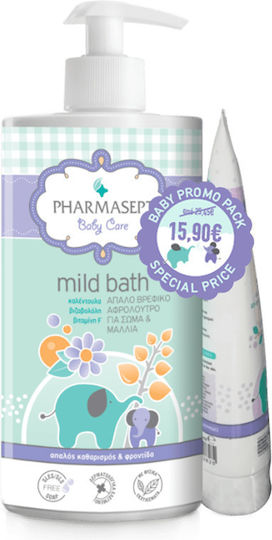Pharmasept 2 in 1 Shampoo & Shower Gel 1000ml with Pump & Baby Liquid Powder 150ml