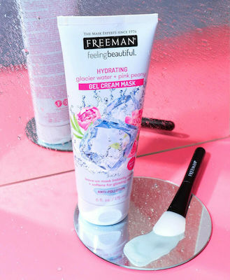 Freeman Gel Cream Apă de ghețar hidratantă și bujor roz Mască de Față pentru Hidratare 175ml