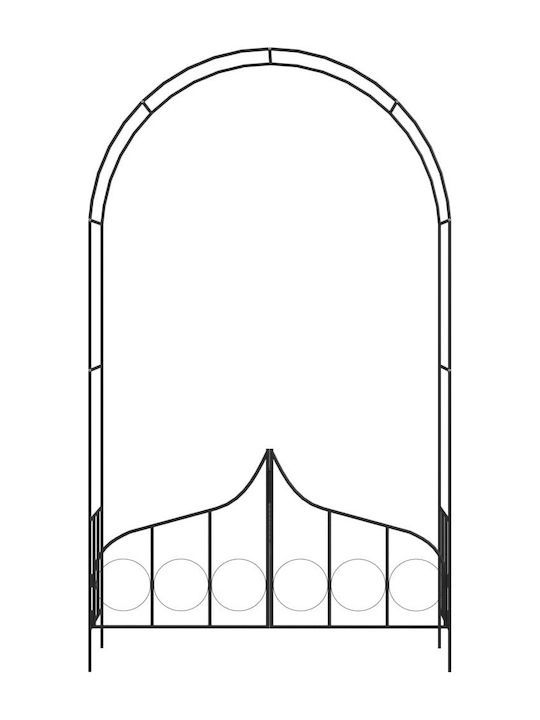 Gartenbogen aus Metall 138x40x238cm Schwarze 47092 Gartenbogen aus Metall 138x40x238cm Schwarze 47092