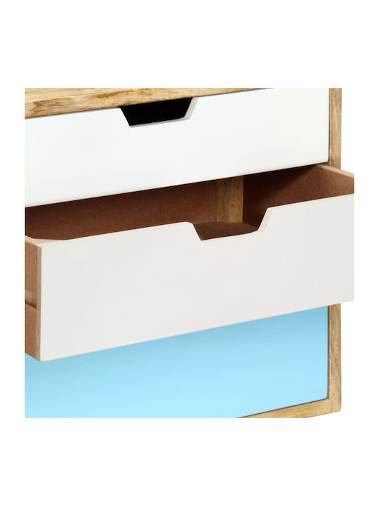 Bedside Table Solid Wood Beige 47x35x63cm