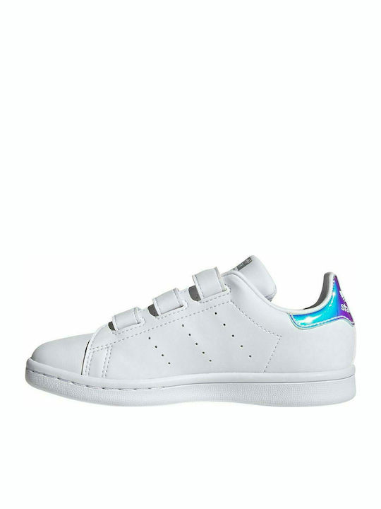 Adidas Παιδικά Sneakers Stan Smith CF με Σκρατς Cloud White / Cloud White / Silver Metallic
