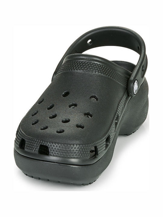 Crocs Classic Platform Clog Ανατομικά Σαμπό Μαύρα