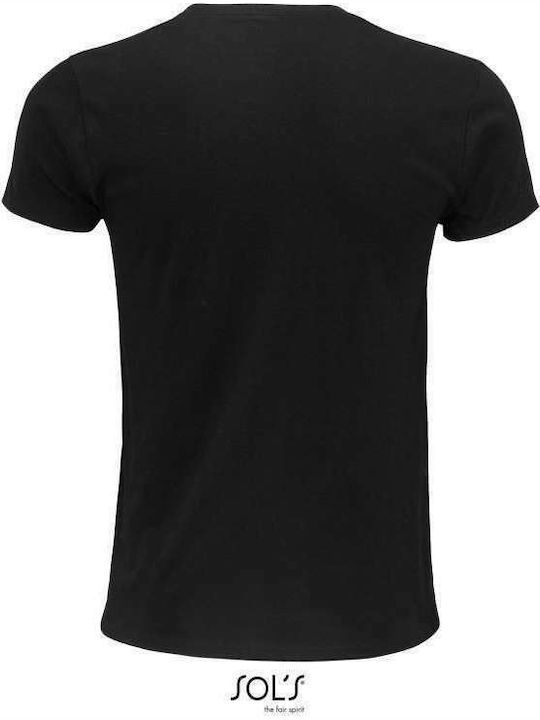 Sol's Epic Ανδρικό Διαφημιστικό T-shirt Κοντομάνικο Deep Black